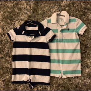 Ralph Lauren Polo Baby Boy Rompers 6 months NWOT